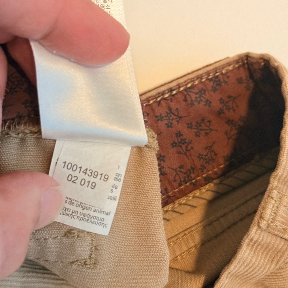 Brooks Brothers Red Fleece Corduroy Pants Mens 34x32 Tan Straight Leg 5-Pocket - Picture 3 of 9